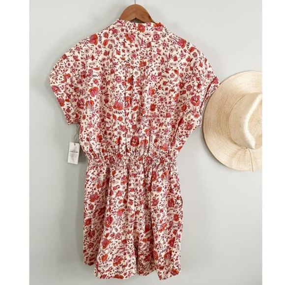 Floral Print Romper with Drawstring Waist​​​ - Picture 5 of 5